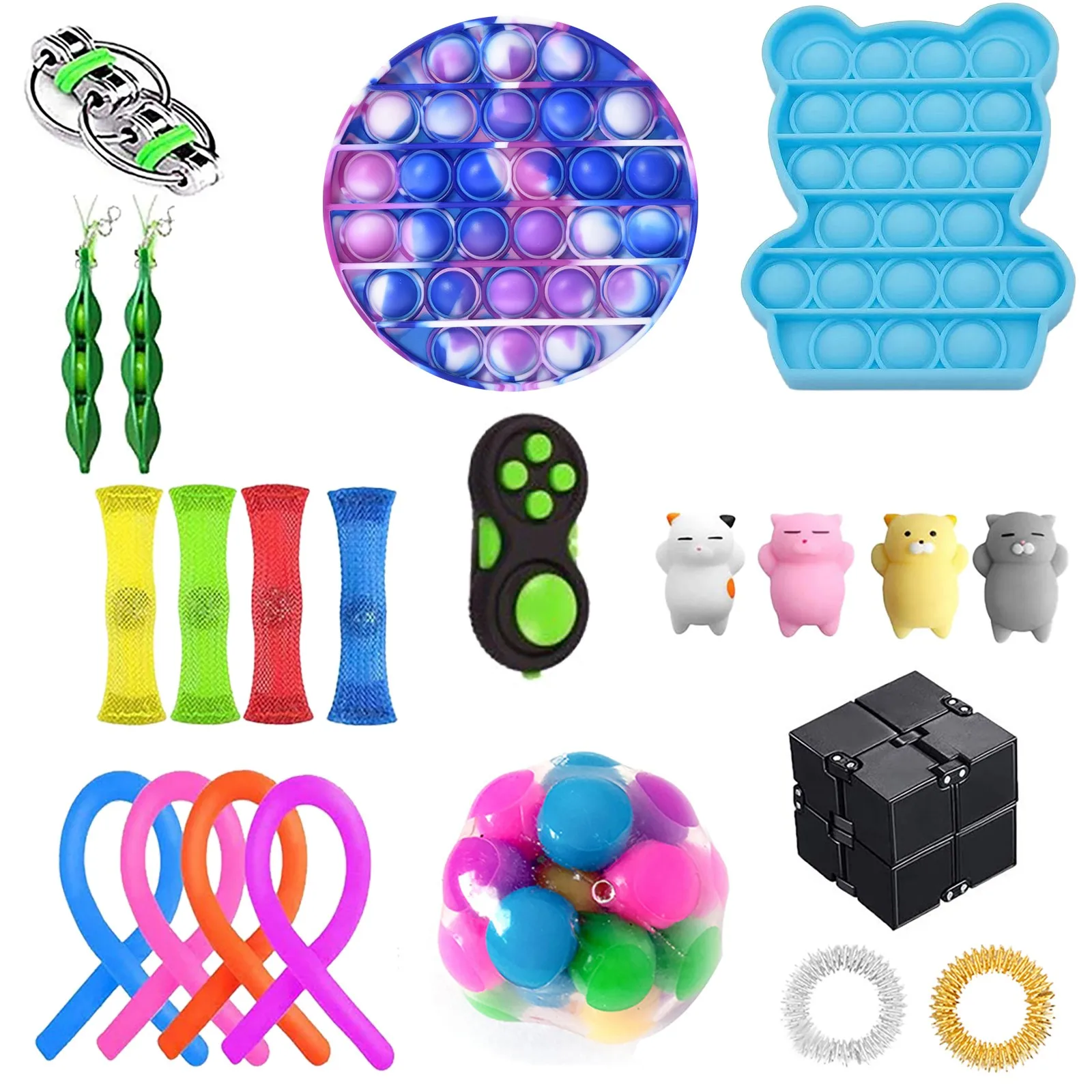 Fidget Toys Anti Stress Toy Set Stretchy Strings Mesh Marble Relief Gift For Adults Girl Children Sensory Antistress Relief Toys
Fidget Toys Anti Stress Toy Set Stretchy Strings Mesh Marble Relief Gift For Adults Girl Children Sensory Antistress Relief Toys