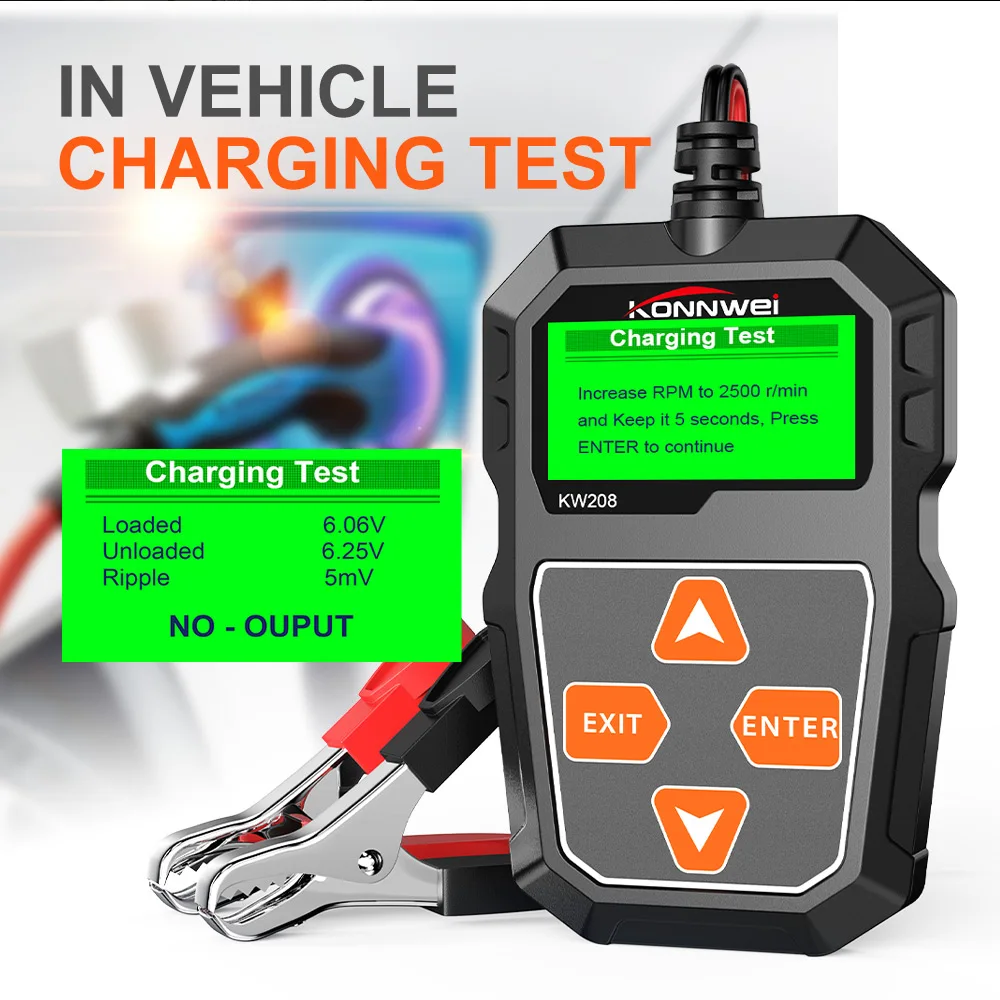 KONNWEI KW208 Car Battery Tester 12V Motorcycle Battery Tester 100 to 2000CCA Battery Load Plug Charging Test Battery Tools
KONNWEI KW208 Car Battery Tester 12V Motorcycle Battery Tester 100 to 2000CCA Battery Load Plug Charging Test Battery Tools