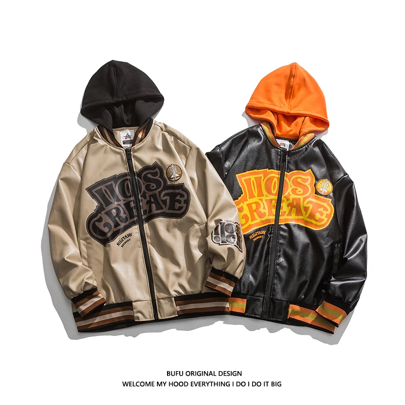 man Baseball Jacket Printing Leather Hiphop Streetwear Autumn men's Coat Couple Bomber Unisex Boyfriend Style Varsity Christmas
man Baseball Jacket Printing Leather Hiphop Streetwear Autumn men's Coat Couple Bomber Unisex Boyfriend Style Varsity Christmas