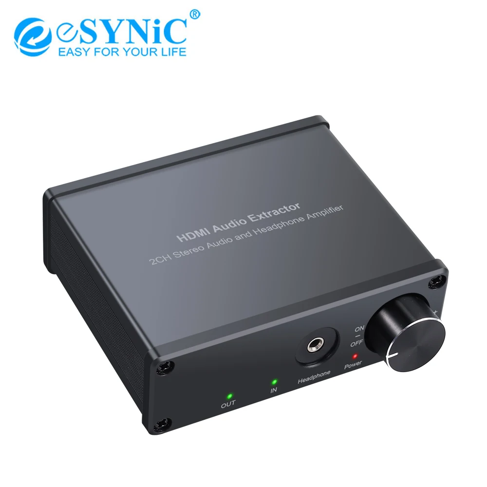 eSYNiC 4K 3D HDMI Audio Extractor With Volume Control RCA 3.5mm Stereo Converter Headphone Amplifier Audio Splitter For PS4 Xbox
eSYNiC 4K 3D HDMI Audio Extractor With Volume Control RCA 3.5mm Stereo Converter Headphone Amplifier Audio Splitter For PS4 Xbox