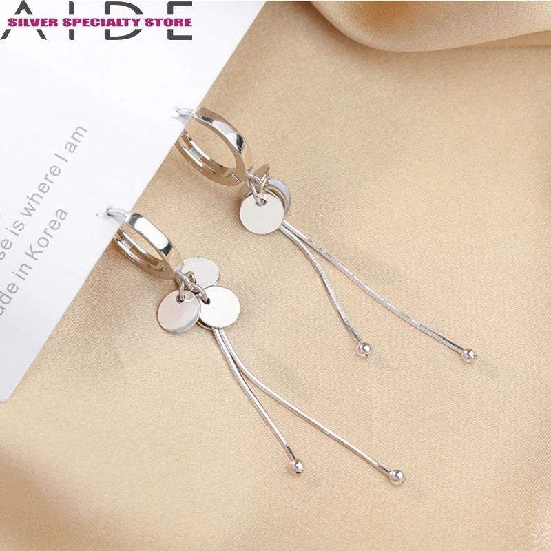 Aide 925 Sterling Silver New Arrival Round Brand Tassel Long Earrings Temperament Sexy Fashion Handmade Jewelry Huggie Earrings
Aide 925 Sterling Silver New Arrival Round Brand Tassel Long Earrings Temperament Sexy Fashion Handmade Jewelry Huggie Earrings