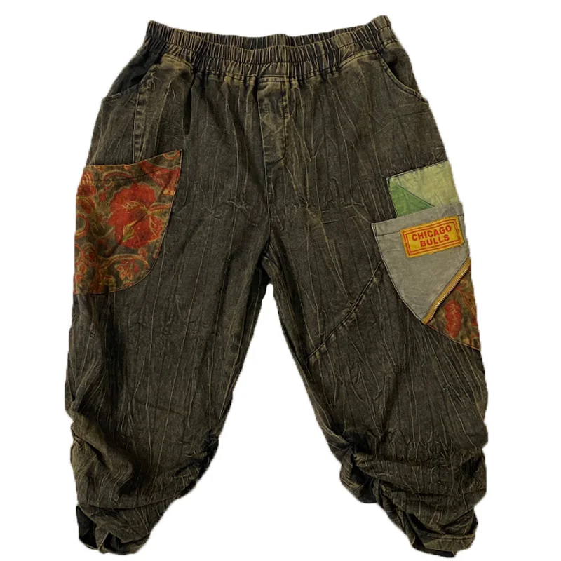 LYUZHE Large Size Women Denim Pants 2021 Summer Women Flower Patchwork Pants Female Black Calf Length Pants ZQY043D
LYUZHE Large Size Women Denim Pants 2021 Summer Women Flower Patchwork Pants Female Black Calf Length Pants ZQY043D