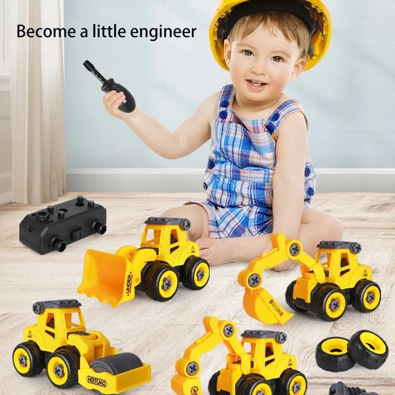 4PCS Assembly Construction Vehicle Toy with Screwdriver Moveable Joints Learning Toy Toddler Age 2/3/4+ Robot Toy Cars
4PCS Assembly Construction Vehicle Toy with Screwdriver Moveable Joints Learning Toy Toddler Age 2/3/4+ Robot Toy Cars