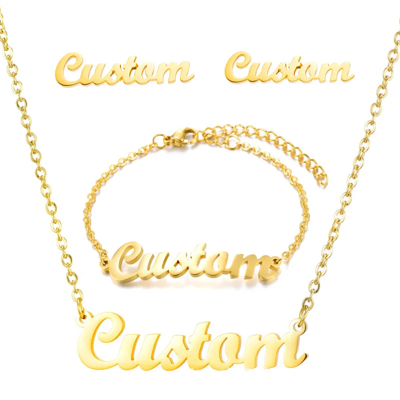 Stainless Steel Electroplating 18K Real Gold Alphabet Women's Personalized Girlfriend Birthday Gift Bracelet Anklet Necklace
Stainless Steel Electroplating 18K Real Gold Alphabet Women's Personalized Girlfriend Birthday Gift Bracelet Anklet Necklace