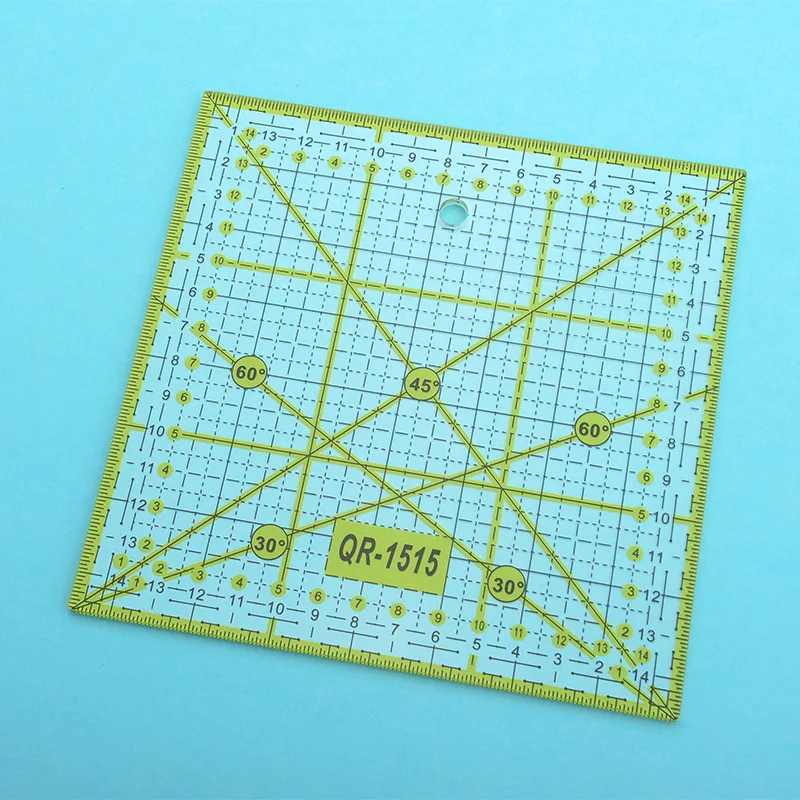15*15CM Yellow Transparent DIY Sewing Patchwork Tool Square Patchwork Ruler Sewing Design Ruler Tailor Drawing Cutting Ruler
15*15CM Yellow Transparent DIY Sewing Patchwork Tool Square Patchwork Ruler Sewing Design Ruler Tailor Drawing Cutting Ruler