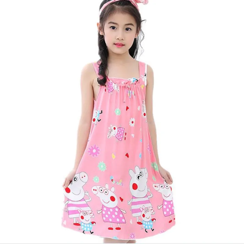 New summer children's cotton pajamas, little girl sling princess dress, big girl cotton silk pajamas 2-14 years old girl clothes
New summer children's cotton pajamas, little girl sling princess dress, big girl cotton silk pajamas 2-14 years old girl clothes