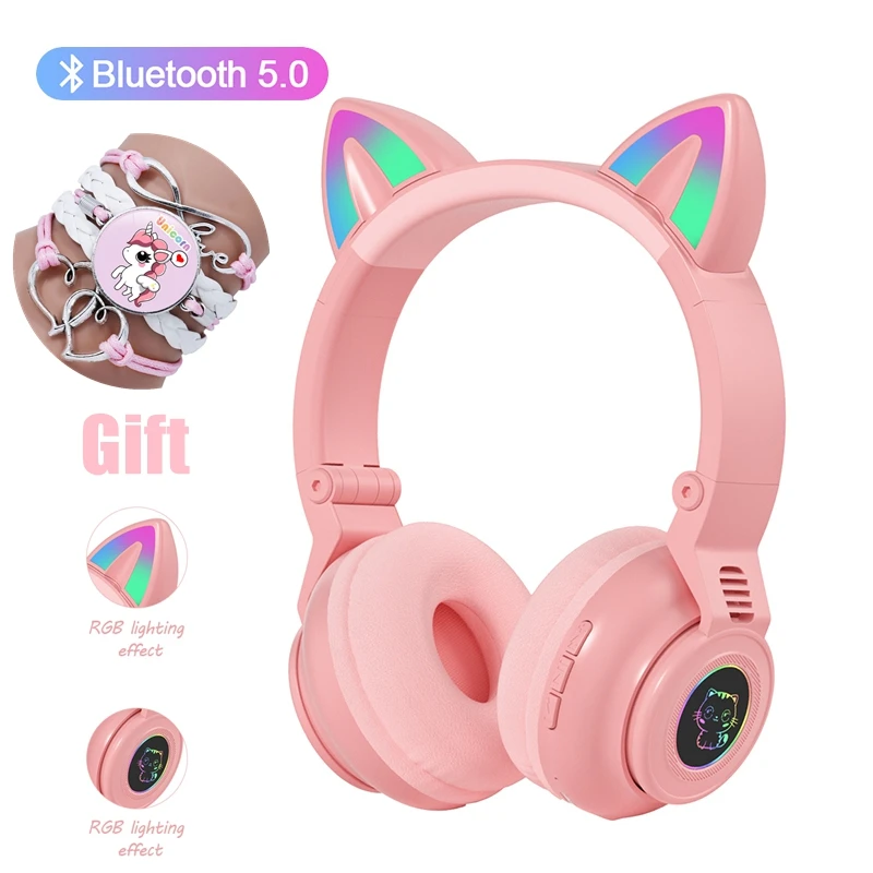 Helmet Gift set Cute Cat Ear Wireless Headphones Bluetooth Bass Noise Cancellation Child Girl Headset Support TF Card with Mic
Helmet Gift set Cute Cat Ear Wireless Headphones Bluetooth Bass Noise Cancellation Child Girl Headset Support TF Card with Mic