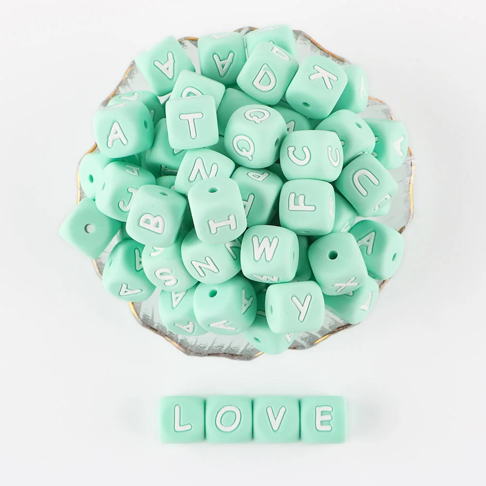Sunrony 100pcs Green Letter Silicone Beads 12mm Baby Teether Beads Chewing Alphabet Bead For Personalized Name DIY Teething 
Sunrony 100pcs Green Letter Silicone Beads 12mm Baby Teether Beads Chewing Alphabet Bead For Personalized Name DIY Teething