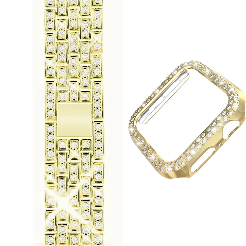 Diamond Watch Strap+Frame Case for Apple Watch 44/42/40/38mm Series 5 4 3 2 1 Stainless Steel Link Cover Butterfly Buckle Band
Diamond Watch Strap+Frame Case for Apple Watch 44/42/40/38mm Series 5 4 3 2 1 Stainless Steel Link Cover Butterfly Buckle Band
