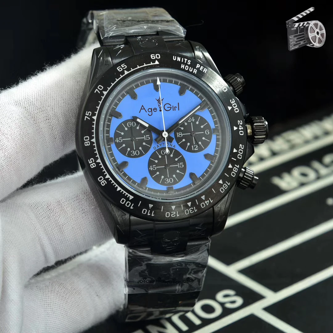 Classic New Men Full Black Case Limited Edition Sport 904L Stainless Steel Japanese Quartz Chronograph Sapphire Watch AAA+ 
Classic New Men Full Black Case Limited Edition Sport 904L Stainless Steel Japanese Quartz Chronograph Sapphire Watch AAA+