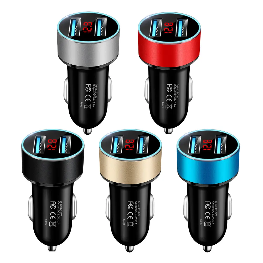 Wholsale 3.1A Dual USB Port LCD Display Автомобильное зарядное устройство Qucik Car Auto Mobile Phone Quick Charger Adapter
Wholsale 3.1A Dual USB Port LCD Display Автомобильное зарядное устройство Qucik Car Auto Mobile Phone Quick Charger Adapter