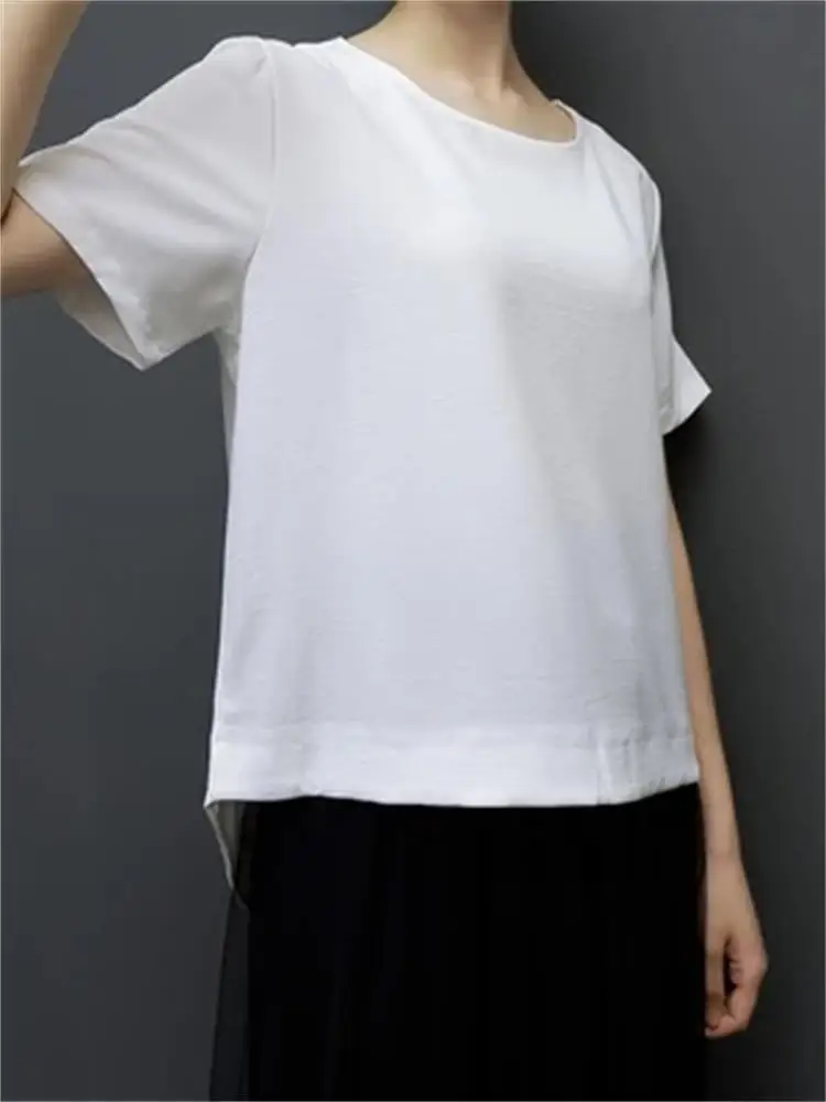2021summer Thin Before Short After Long Simple Personality T-shirt Leisure Pure Color Loose Shirt T-shirt Woman Tshirts T Shirt 
2021summer Thin Before Short After Long Simple Personality T-shirt Leisure Pure Color Loose Shirt T-shirt Woman Tshirts T Shirt