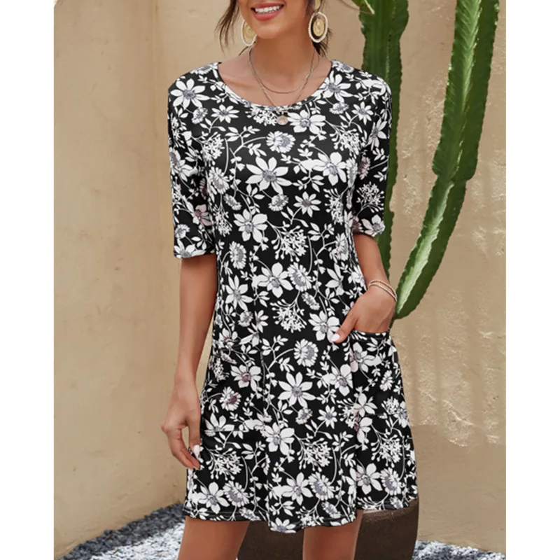 Women's Dresses Vintage Printed Floral Mini Dress High Waist Pink Mujer Vestidos O Neck Short Sleeve Casual Beach Party Sexy Trf
Women's Dresses Vintage Printed Floral Mini Dress High Waist Pink Mujer Vestidos O Neck Short Sleeve Casual Beach Party Sexy Trf