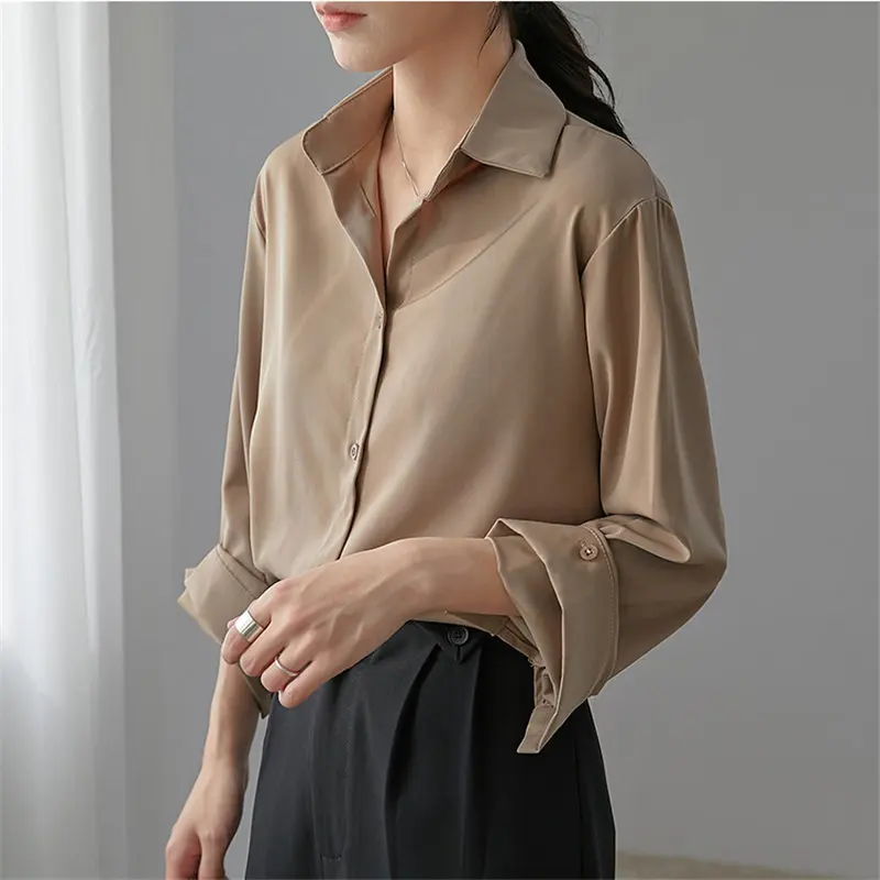 HziriP 2021 Streetwear Chic Casual Thin Femme Hot Prom Summer Sexy New Oversize Tops Brief Loose All Match Office Lady Shirts
HziriP 2021 Streetwear Chic Casual Thin Femme Hot Prom Summer Sexy New Oversize Tops Brief Loose All Match Office Lady Shirts