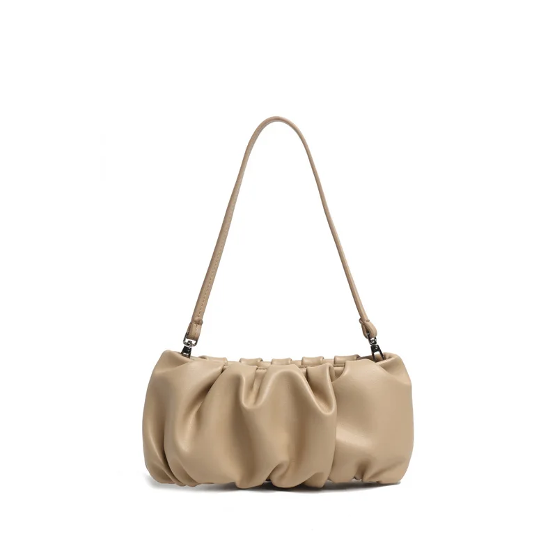 New style European and American niche style leather one-shoulder trendy folds solid color high-quality dumpling bag women
New style European and American niche style leather one-shoulder trendy folds solid color high-quality dumpling bag women
