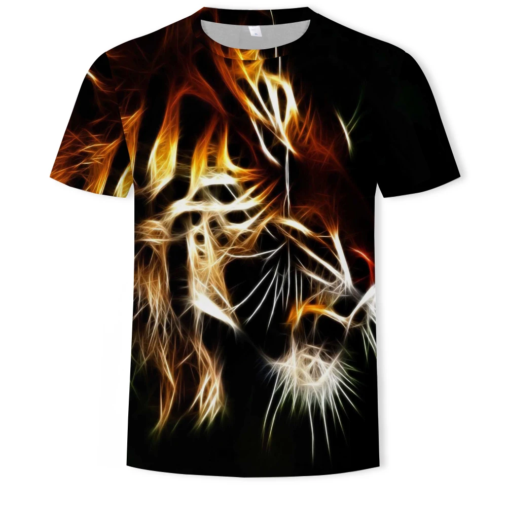 Nova camiseta de manga curta masculina vero casual camisa leo tigre animal 3D camisa moda O-pescoo grande tamanho streetwear
Nova camiseta de manga curta masculina vero casual camisa leo tigre animal 3D camisa moda O-pescoo grande tamanho streetwear