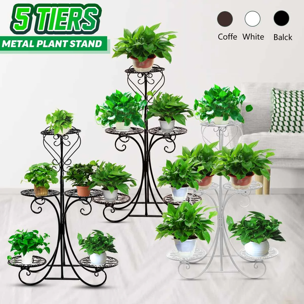 5 TIER Nordic Metal Shelves Flower Plant Stand Display Indoor Outdoor Garden Patio Rotary Display Stand Pot Rack Home Decoration
5 TIER Nordic Metal Shelves Flower Plant Stand Display Indoor Outdoor Garden Patio Rotary Display Stand Pot Rack Home Decoration