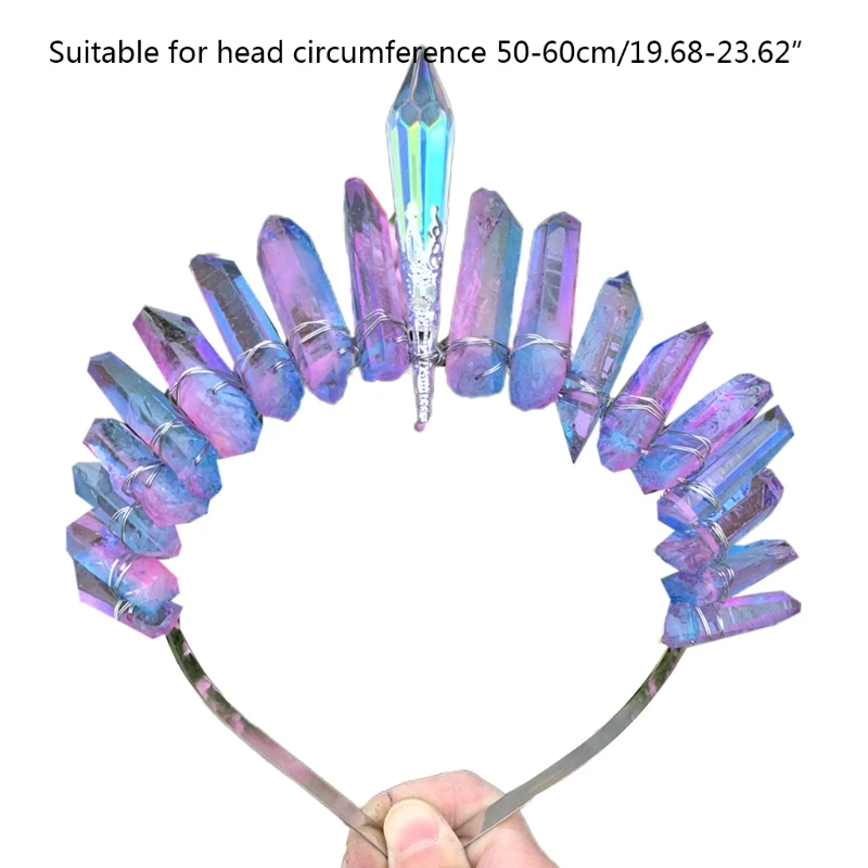 2021 New Raw Crystal Column Forehead Headband Multicolor Quartz Jewelry Party Tiara Crown
2021 New Raw Crystal Column Forehead Headband Multicolor Quartz Jewelry Party Tiara Crown
