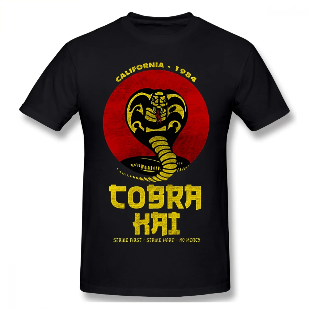 Retro Vintage Cobra Kai Karate Frist Strike No Mercy T Shirt Oversized O-neck Cotton Short Sleeve Custom Tshirt
Retro Vintage Cobra Kai Karate Frist Strike No Mercy T Shirt Oversized O-neck Cotton Short Sleeve Custom Tshirt