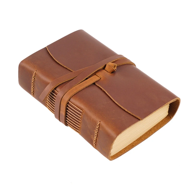 Handmade Leather Notebook Brown Thick Travel Diary Blank Kraft Paper Tie Rope Sketchbook Back to School Gift
Handmade Leather Notebook Brown Thick Travel Diary Blank Kraft Paper Tie Rope Sketchbook Back to School Gift