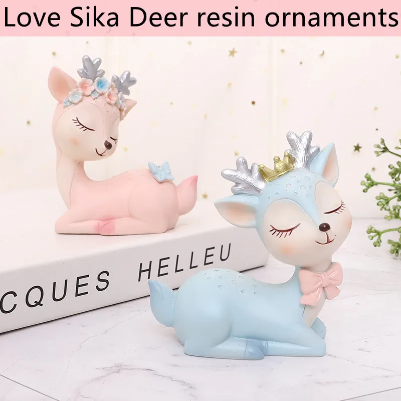 Couple Sika Deer car decoration cartoon deer ornaments creative resin crafts cake ornaments 
Couple Sika Deer car decoration cartoon deer ornaments creative resin crafts cake ornaments