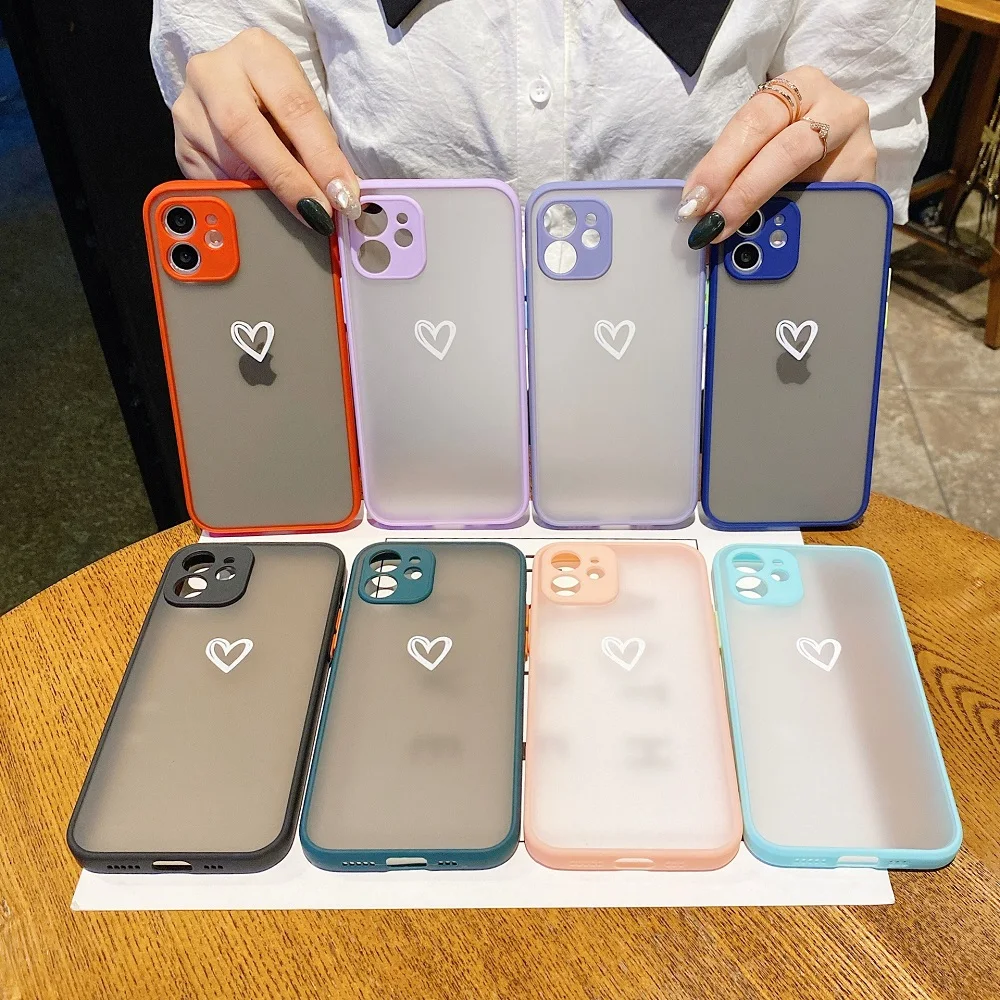 Candy Color Simple Love Heart Phone Case For iPhone 12 11 Pro Max 7 8 6S Plus X XR XS Max SE 2020 Soft Bumper Matte Clear Cover
Candy Color Simple Love Heart Phone Case For iPhone 12 11 Pro Max 7 8 6S Plus X XR XS Max SE 2020 Soft Bumper Matte Clear Cover