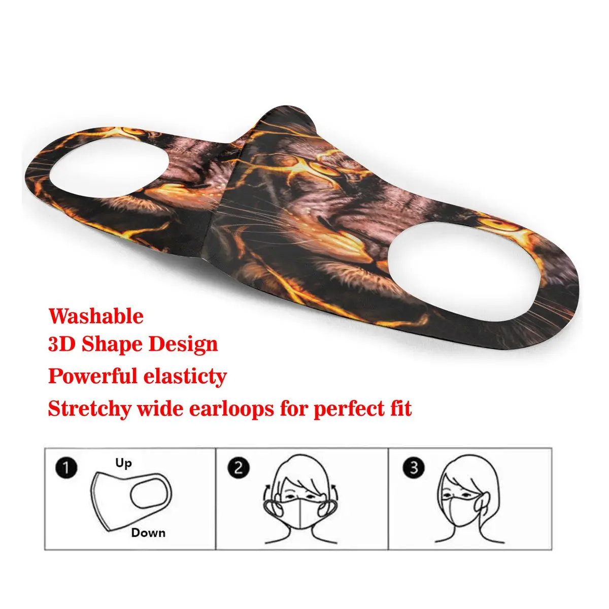 Washable Earloop Mask 3D Male Lion With Fire Scars Cycling Anti Dust Mouth Face Care Respirator for Summer
Washable Earloop Mask 3D Male Lion With Fire Scars Cycling Anti Dust Mouth Face Care Respirator for Summer