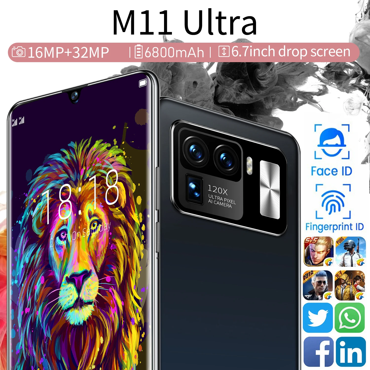 Mobile Phone Mi 11 Ultra Global Version 6800mAh MTK6889 Android 10.0 5G 16GB 512GB 6.7Inch Smartphone Dual SIM Card GPS WiFi 
Mobile Phone Mi 11 Ultra Global Version 6800mAh MTK6889 Android 10.0 5G 16GB 512GB 6.7Inch Smartphone Dual SIM Card GPS WiFi
