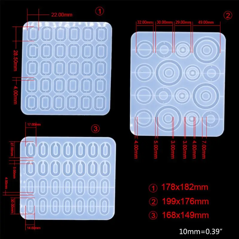 3pcs Transparent Silicone Mould Dried Flower Resin Decorative Craft DIY Pendant earring Mold epoxy resin molds set
3pcs Transparent Silicone Mould Dried Flower Resin Decorative Craft DIY Pendant earring Mold epoxy resin molds set