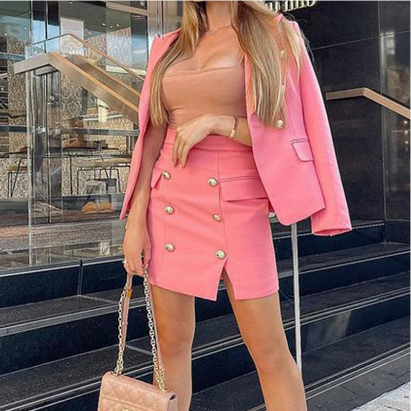 2021 Autumn New Ladies Blazer Fashion Solid Color Long-sleeved Bright Color Thin Coat + Skirt 2-piece Suit Women's Clothing WF35
2021 Autumn New Ladies Blazer Fashion Solid Color Long-sleeved Bright Color Thin Coat + Skirt 2-piece Suit Women's Clothing WF35