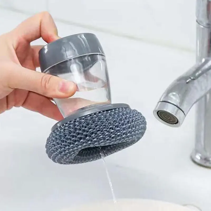 Multifunctional Pressing Cleaning Brush Built-in Liquid Storage Tank Kitchen Dishwashing Pot Brush
Multifunctional Pressing Cleaning Brush Built-in Liquid Storage Tank Kitchen Dishwashing Pot Brush