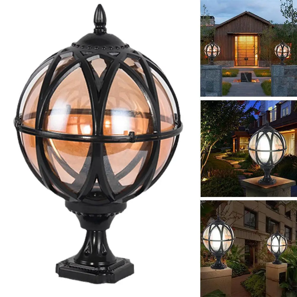 Outdoor Pillar Lamp Wall Lamp European Globe Door Post Lamp Waterproof Exterior Black Round Ball Garden Yard Pillar Lighting
Outdoor Pillar Lamp Wall Lamp European Globe Door Post Lamp Waterproof Exterior Black Round Ball Garden Yard Pillar Lighting