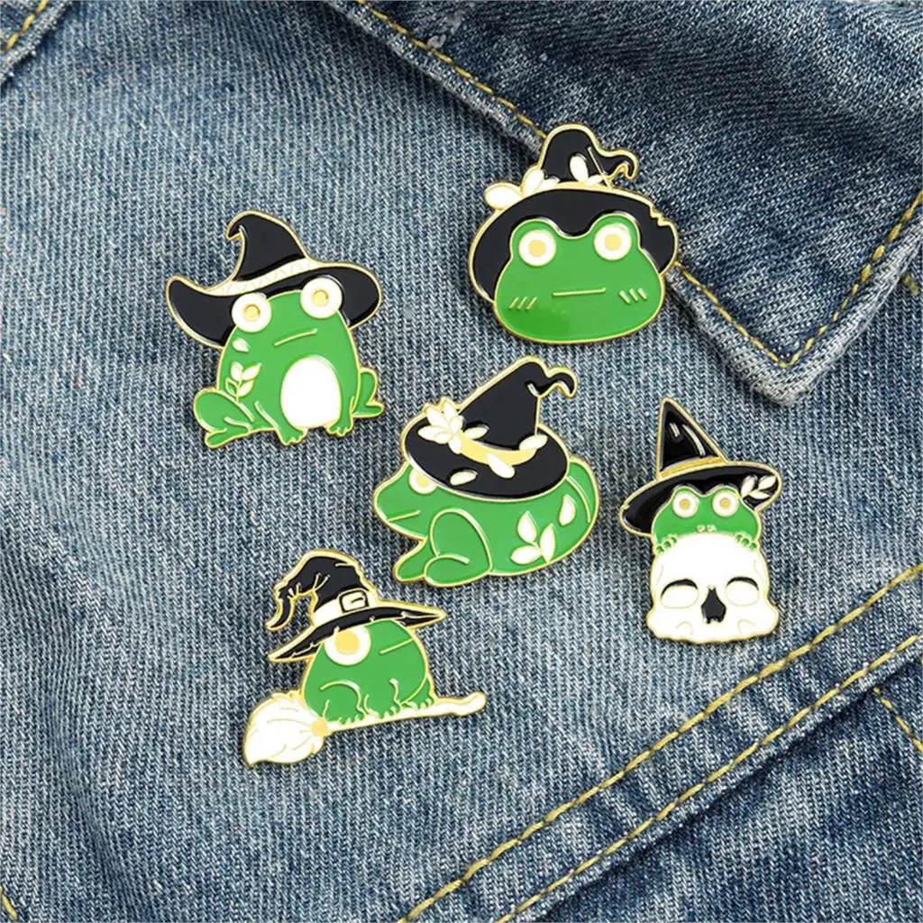 1 Piece Funny Quack Frog Enamel Brooches Black Magic Hat Frog Cute Cartoon Brooch Bag Lapel Pin Badge Jewelry Gift for Friends
1 Piece Funny Quack Frog Enamel Brooches Black Magic Hat Frog Cute Cartoon Brooch Bag Lapel Pin Badge Jewelry Gift for Friends