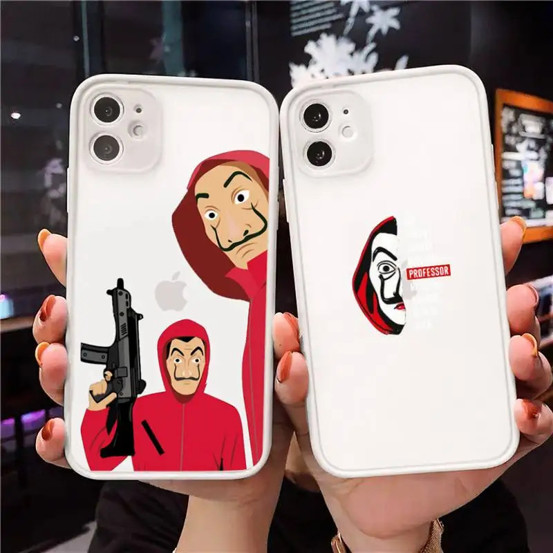 Money Heist Phone Case Clear matte transparent For white iPhone 7 8 x xs xr 11 12 pro plus max mini Funda
Money Heist Phone Case Clear matte transparent For white iPhone 7 8 x xs xr 11 12 pro plus max mini Funda