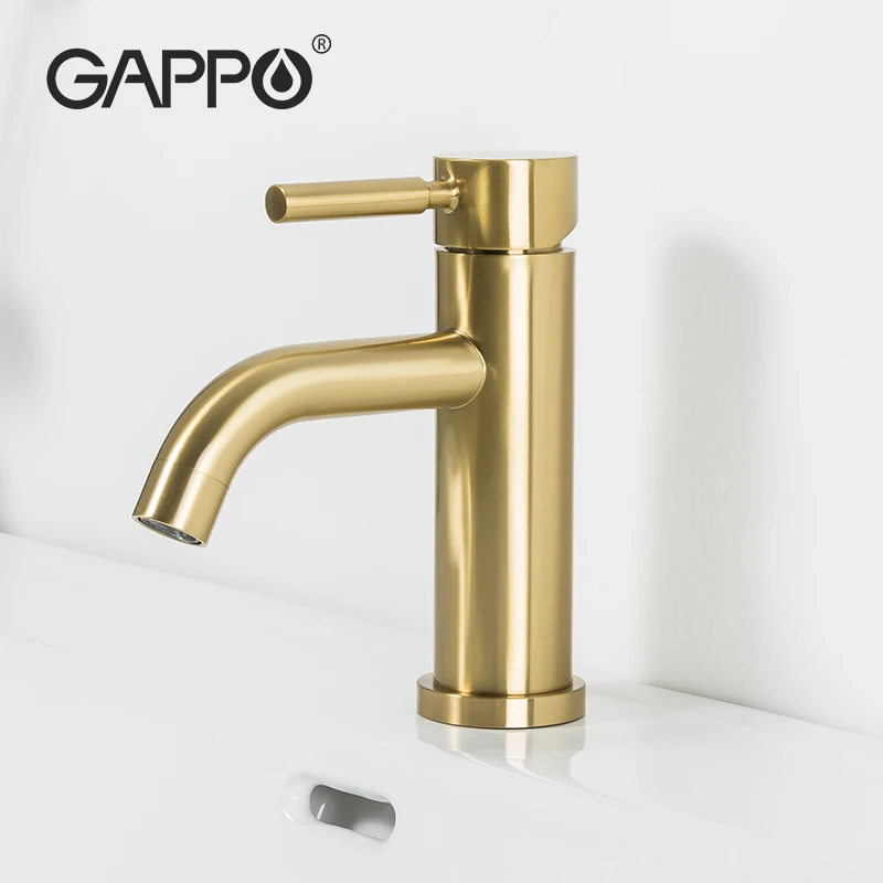 

Gappo Golden Basin Faucet Deck Mounted Single Handle Bathtub Faucet Cold Hot Water Mixer Taps Vintage Washbasin Crane NPT 9/16