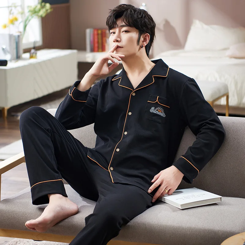 Men Women Popular Couple Pajamas Men Long-sleeved Pure cotton Suit Casual Home Service Spring Autumn Two-piece cardigan Pajamas
Men Women Popular Couple Pajamas Men Long-sleeved Pure cotton Suit Casual Home Service Spring Autumn Two-piece cardigan Pajamas