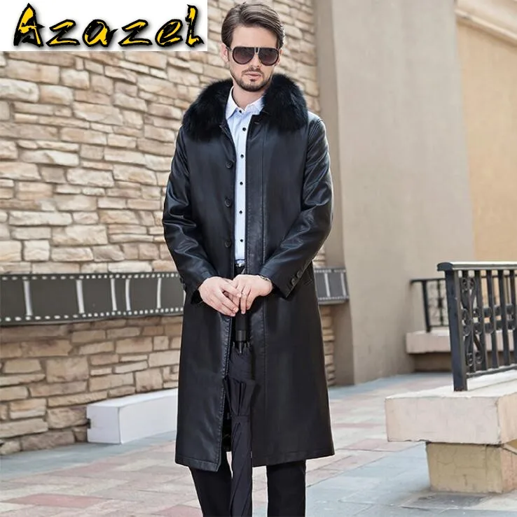 2020 new Winter men's long Fur collar leather jacket mens Business casual Single-breasted Windbreaker Men Fashion trench coat
2020 new Winter men's long Fur collar leather jacket mens Business casual Single-breasted Windbreaker Men Fashion trench coat
