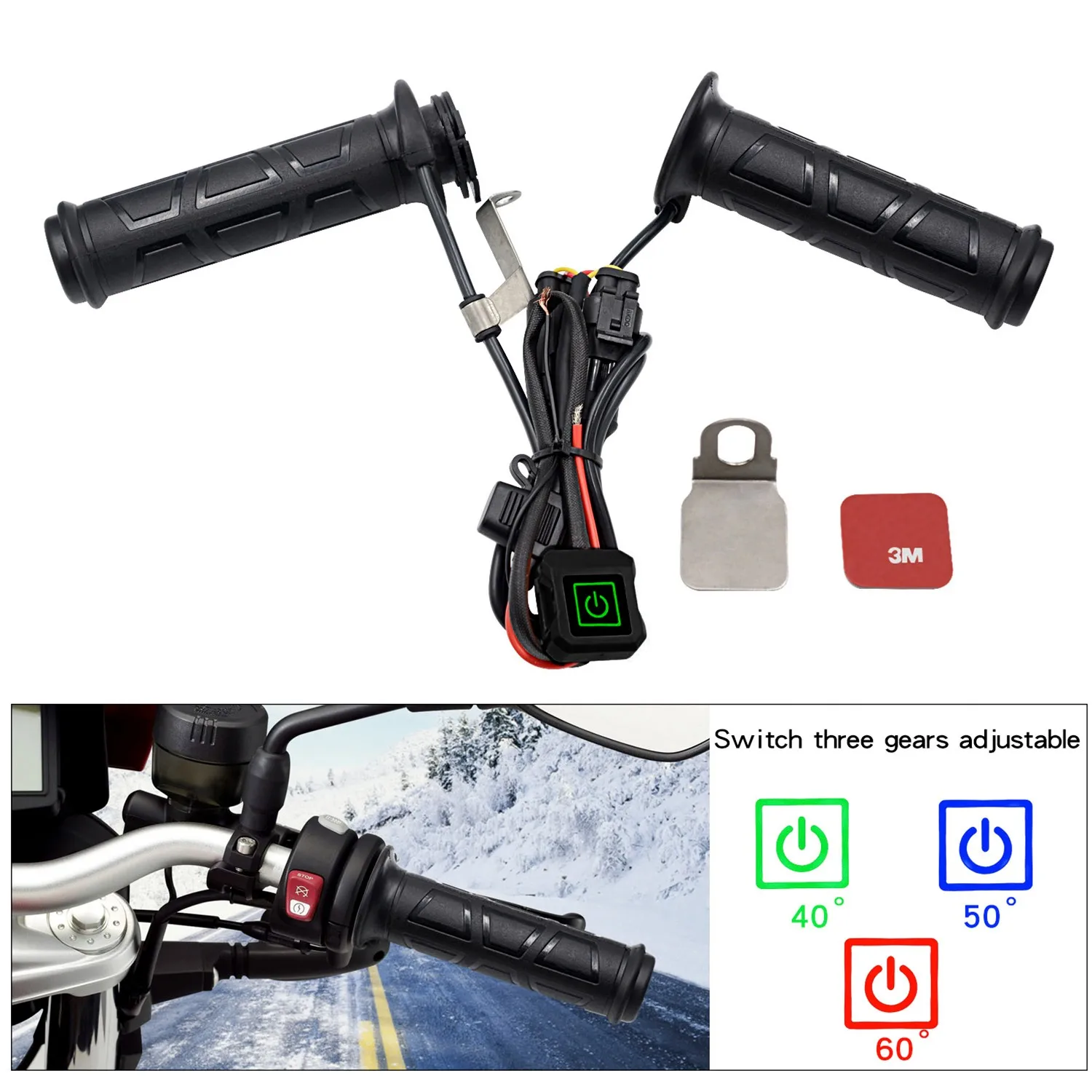 Motorcycle Intelligent Three-Speed Switch Thermostat Electric Heating Handle Heated Grips Accessories Black Switch
Motorcycle Intelligent Three-Speed Switch Thermostat Electric Heating Handle Heated Grips Accessories Black Switch
