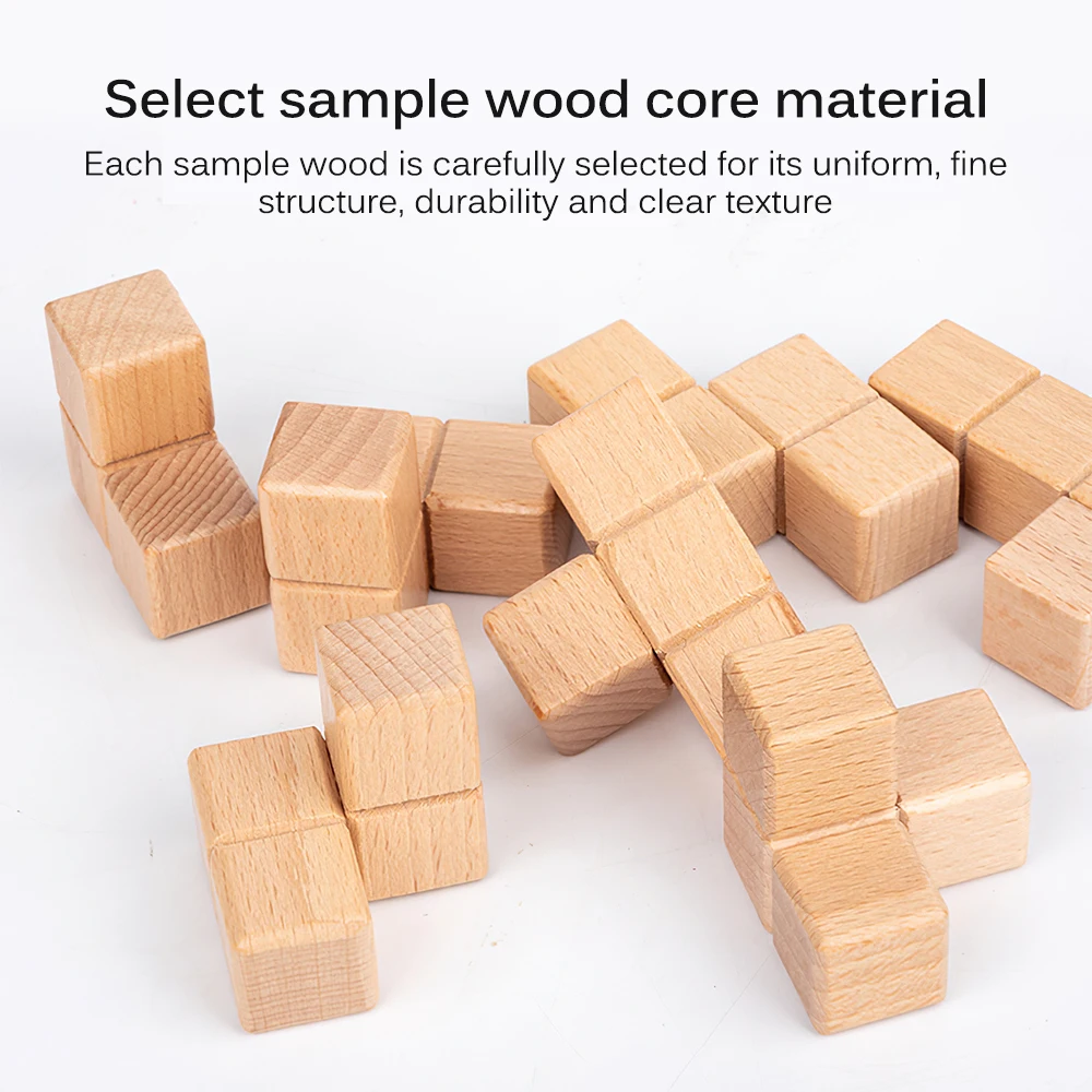 Wooden Puzzling Cube Space Logical Thinking Portable Training Building Blocks Stack Board Game Set Montessori Teaching Aids Toy
Wooden Puzzling Cube Space Logical Thinking Portable Training Building Blocks Stack Board Game Set Montessori Teaching Aids Toy