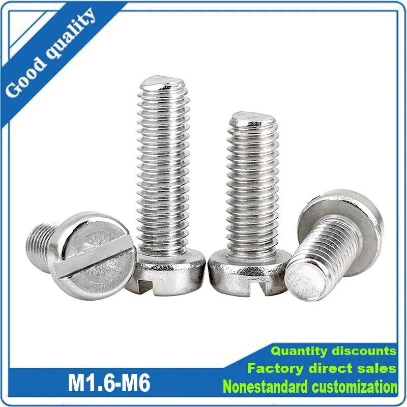 10/50pc M1.6 M2 M2.5 M3 M4 M5 M6 304 A2-70 Stainless Steel Slotted Cap Head Slot Column Round Cheese Head Screw Bolt GB65 3-75mm
10/50pc M1.6 M2 M2.5 M3 M4 M5 M6 304 A2-70 Stainless Steel Slotted Cap Head Slot Column Round Cheese Head Screw Bolt GB65 3-75mm