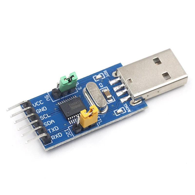 CH341T 2 in 1 module 3.3V 5V USB to I2C IIC UART USB to TTL single-chip serial port downloader
CH341T 2 in 1 module 3.3V 5V USB to I2C IIC UART USB to TTL single-chip serial port downloader