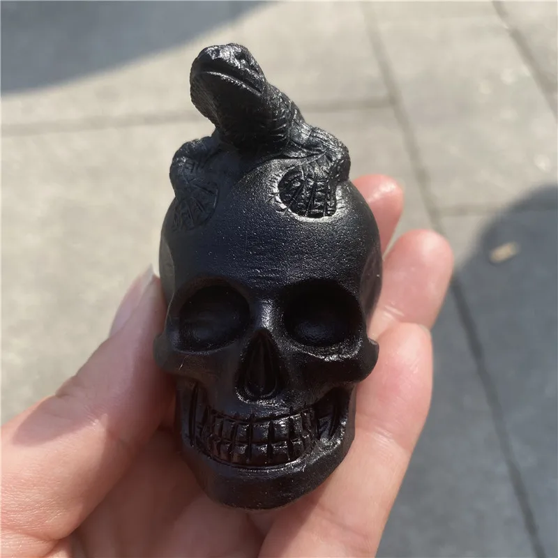 Natural Obsidian Lizard Skull Figurine Crystal Carved Statue Home Ornament Art Collectible Gift 1pcs
Natural Obsidian Lizard Skull Figurine Crystal Carved Statue Home Ornament Art Collectible Gift 1pcs
