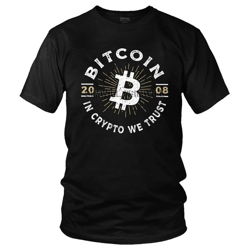 Винтажная футболка с биткоином в крипто, которому мы доверяем, мужские хлопковые футболки с коротким рукавом, футболки с блокировкой блоков...
Винтажная футболка с биткоином в крипто, которому мы доверяем, мужские хлопковые футболки с коротким рукавом, футболки с блокировкой блоков...