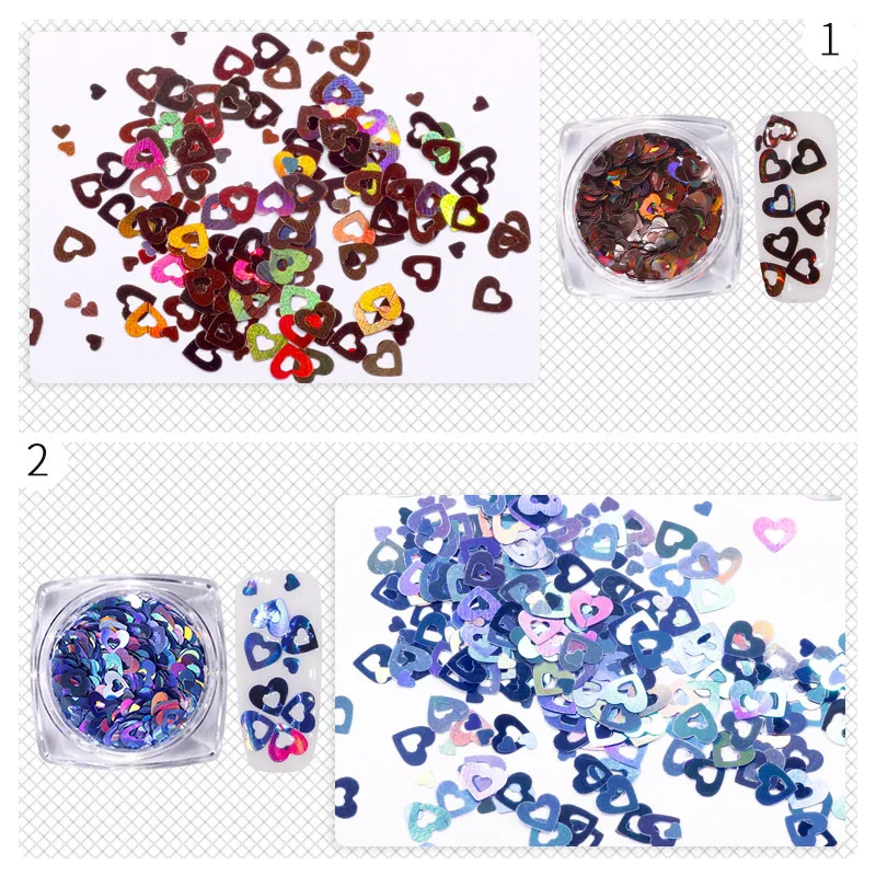 Nail hollowed out peach heart Sequin 12 color magic color laser love peach heart Sequin Japanese ultra-thin Sequin jewelry
Nail hollowed out peach heart Sequin 12 color magic color laser love peach heart Sequin Japanese ultra-thin Sequin jewelry