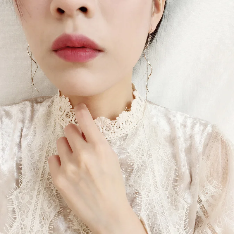 925 Sterling Silver Long Tassel Drop Earrings Hypoallergenic For Women Fashion Wedding Jewelry eh1215
925 Sterling Silver Long Tassel Drop Earrings Hypoallergenic For Women Fashion Wedding Jewelry eh1215