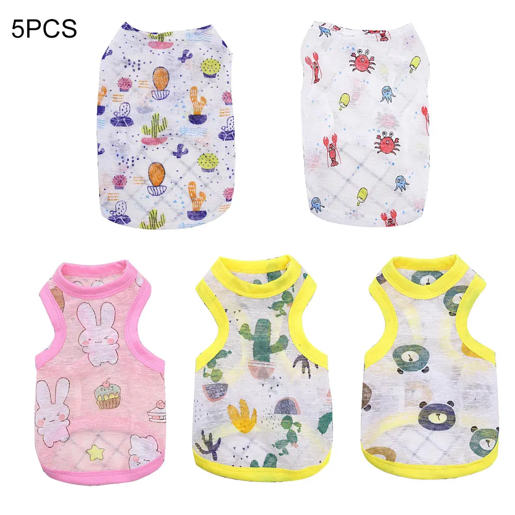 Dog Summer Printed Vest Breathable Soft Simple Pet Clothes Cheap Puppy Thin Sleeveless Dogs Vest Shirt Outfits Clothes 5PCS M
Dog Summer Printed Vest Breathable Soft Simple Pet Clothes Cheap Puppy Thin Sleeveless Dogs Vest Shirt Outfits Clothes 5PCS M