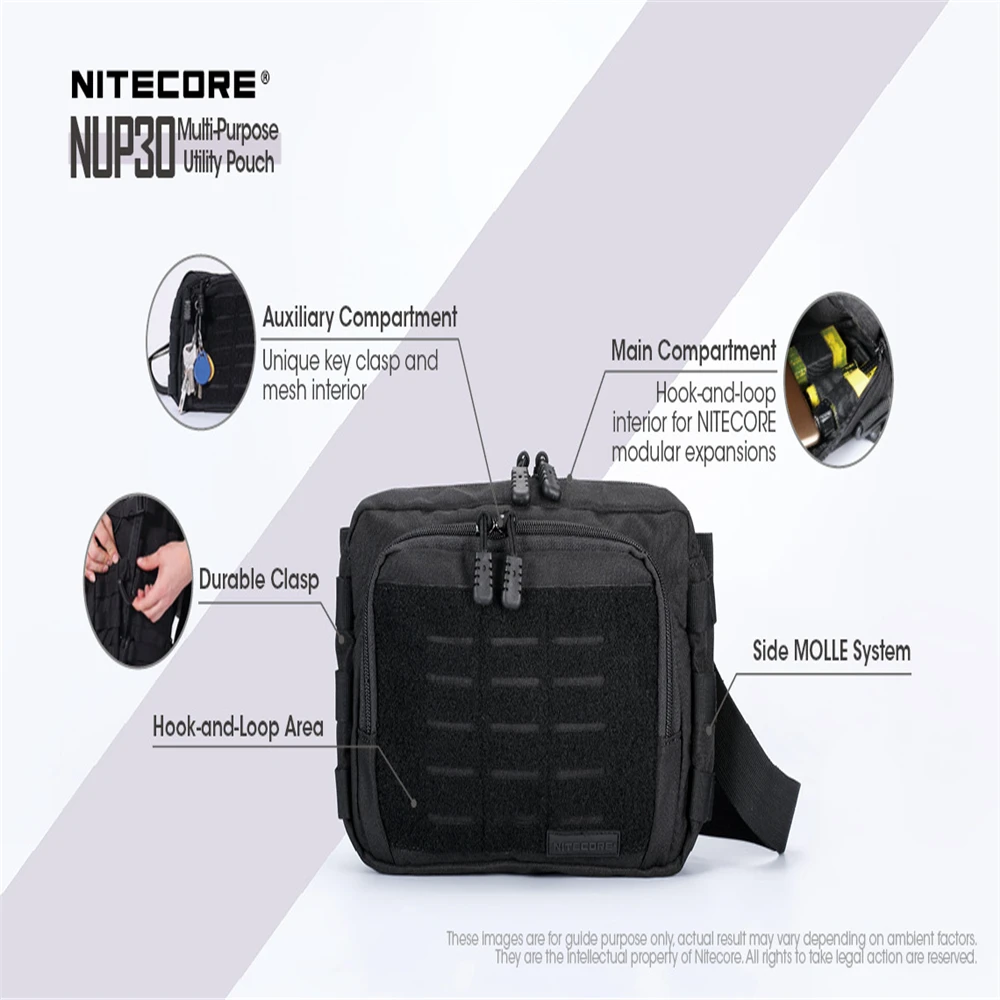 NITECORE NUP30 Multi-Purpose Utility Pouch 600D Polyester Fabric Daily Package Travel Running Camp Fishing Picnic Bags
NITECORE NUP30 Multi-Purpose Utility Pouch 600D Polyester Fabric Daily Package Travel Running Camp Fishing Picnic Bags