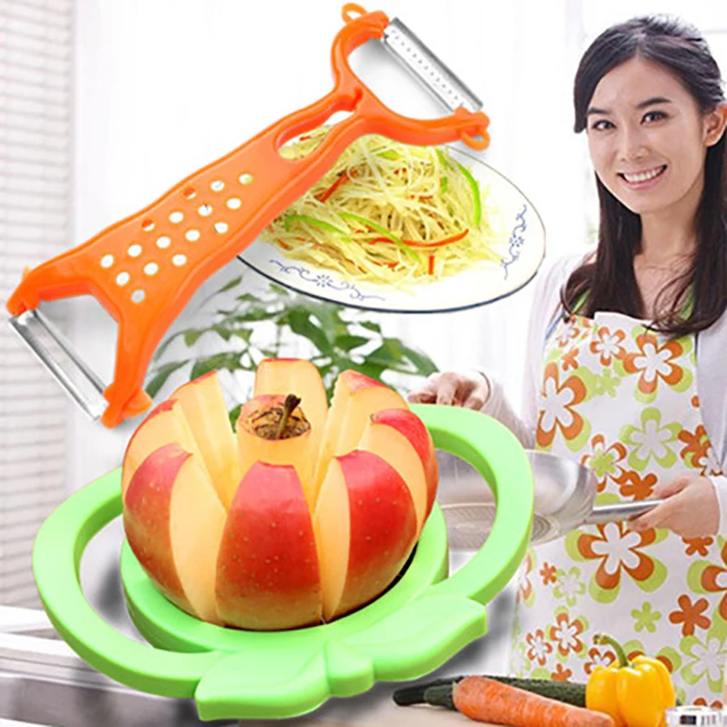 Stainless Steel Apple Fruit Cut Knife Kitchen Accessories Tool Gadgets tools Vegetable Spiralizer Slicer Tool Carrot peeler
Stainless Steel Apple Fruit Cut Knife Kitchen Accessories Tool Gadgets tools Vegetable Spiralizer Slicer Tool Carrot peeler
