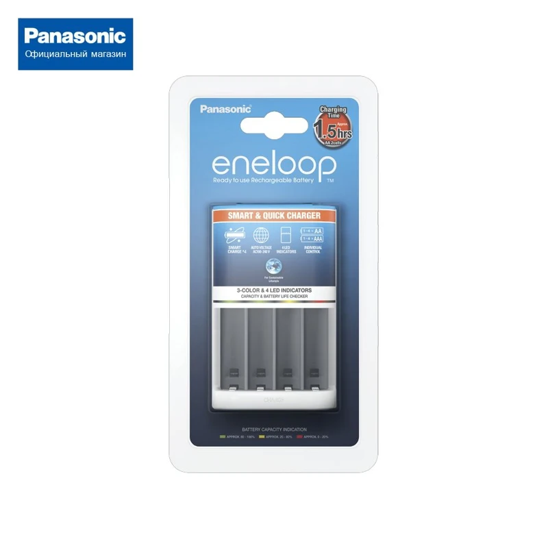 Зарядное устройство Panasonic enereloop BQ CC55E Smart & Quick|Зарядные устройства| |