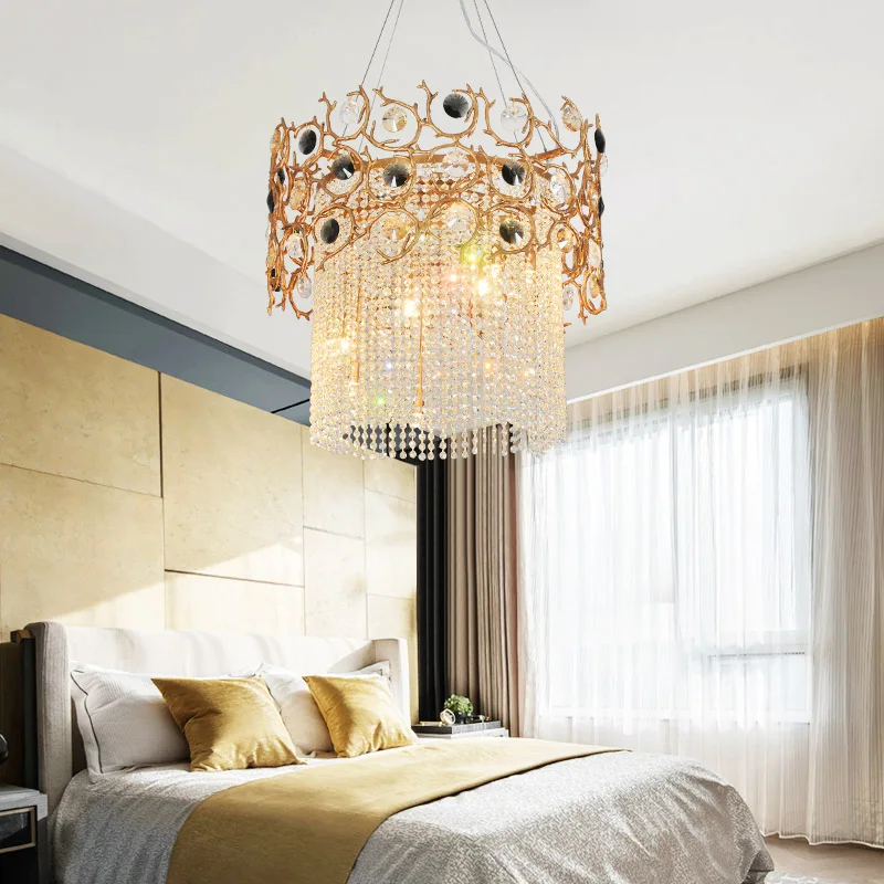 Art Fan American Country Crystal Chandelier Copper Living Room Lamp Light Luxury Retro Dining Room lamp Bedroom Lamp Cloakroom
Art Fan American Country Crystal Chandelier Copper Living Room Lamp Light Luxury Retro Dining Room lamp Bedroom Lamp Cloakroom